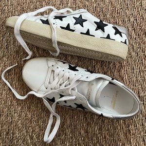 SAINT LAURENT White Court Classic Leather SL/06 California Low-Top Star Sneakers